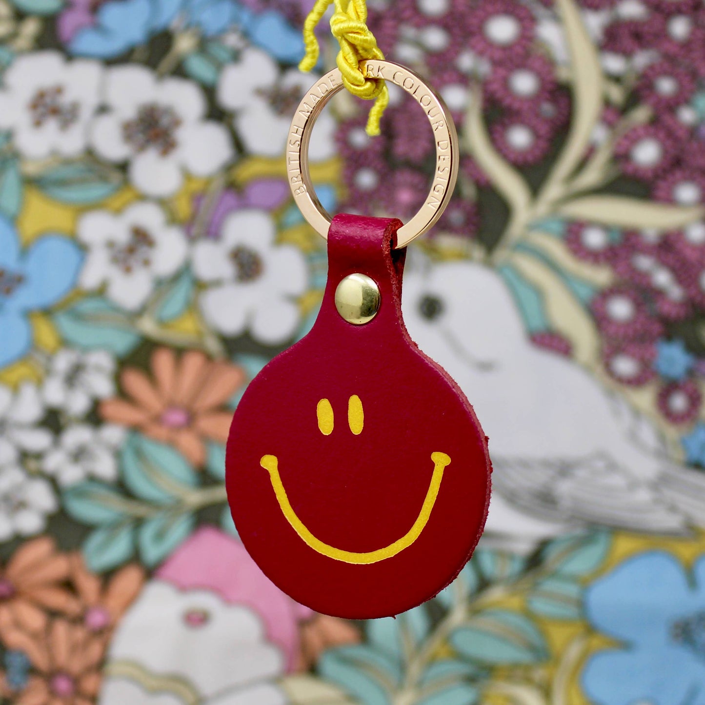 Ark | Feeling Lush Smilie Face Key Fob | Cornflower