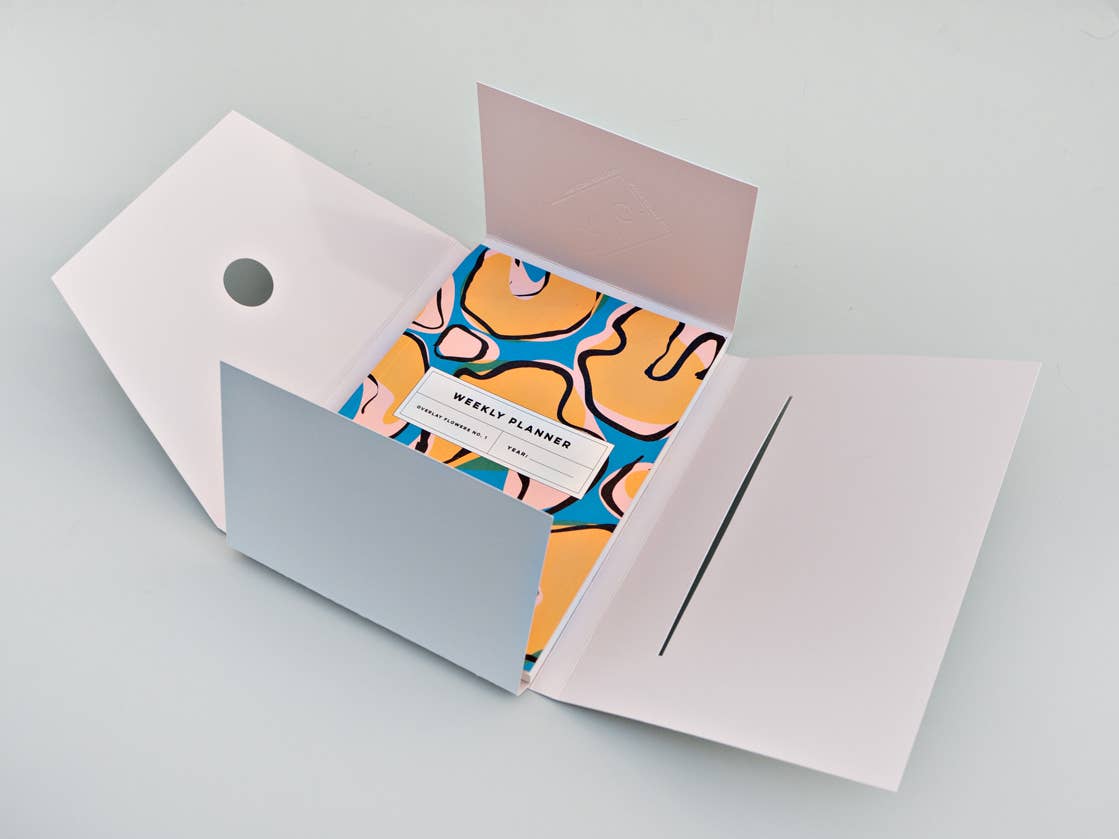The Completist | Lay Flat Weekly Planner Book | Overlay Flowers No 1