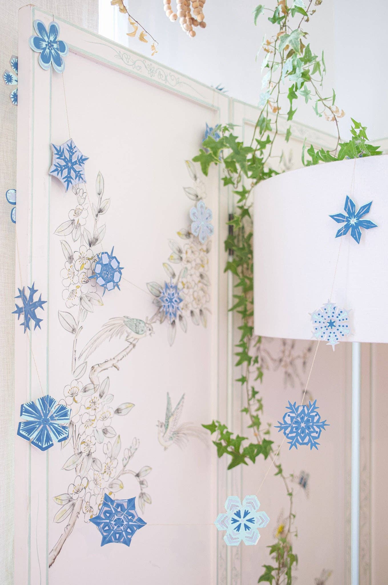 East End Press | Paper Sewn Garland | Snowflakes