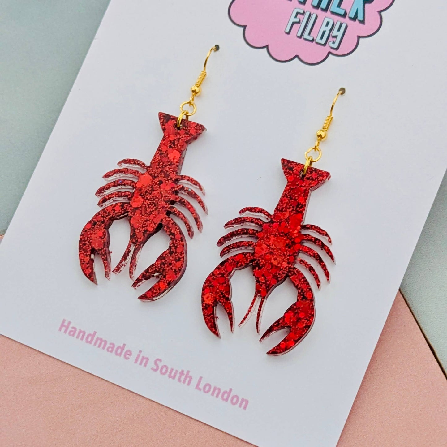 By Heather Filby | Glitzy Glitter Earrings | Lobster