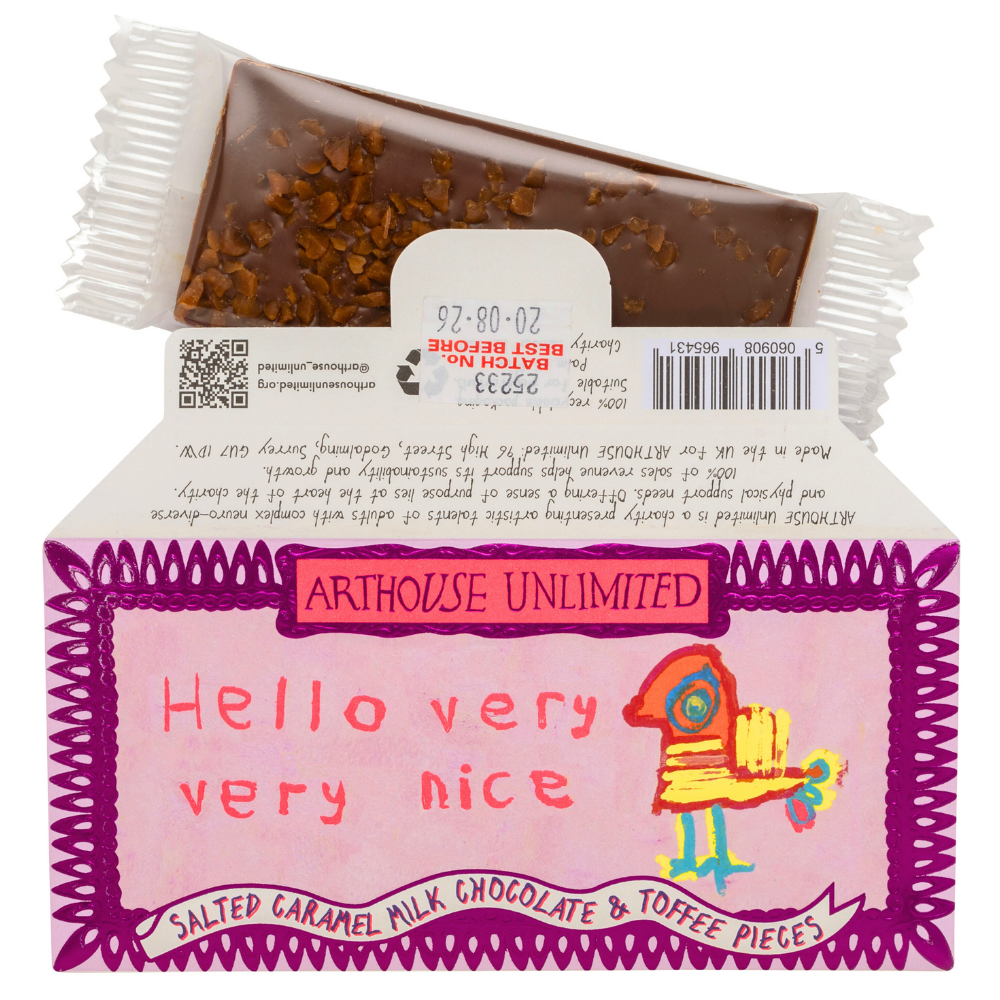 ARTHOUSE Unlimited | Joy Sized: Hello, Very Very Nice, Salted Caramel Milk Chocolate & Toffee Pieces