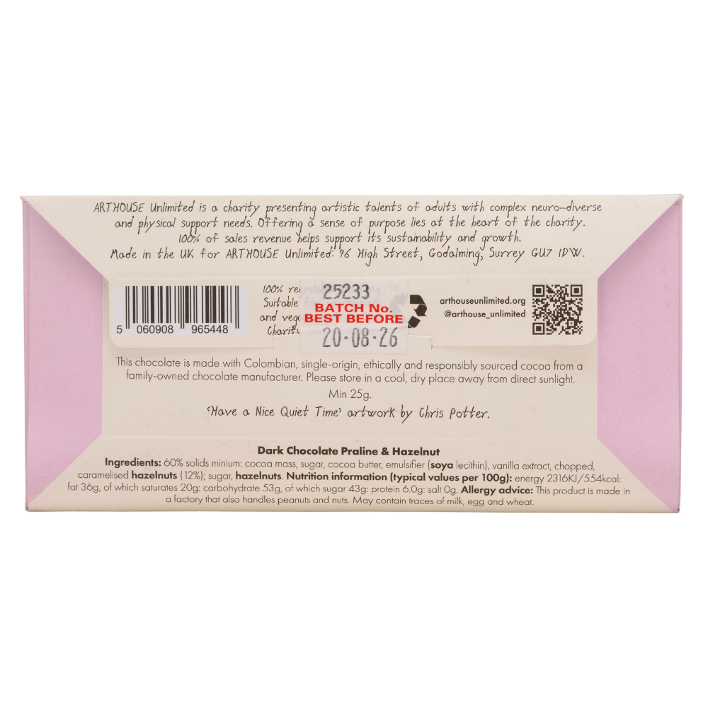 ARTHOUSE Unlimited | Joy Sized: Have a Nice Quiet Time, Dark Chocolate Praline & Hazelnut
