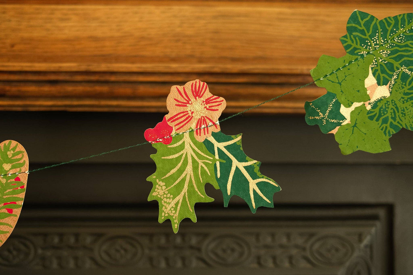 East End Press | Sewn Paper Garland | Holly & Ivy
