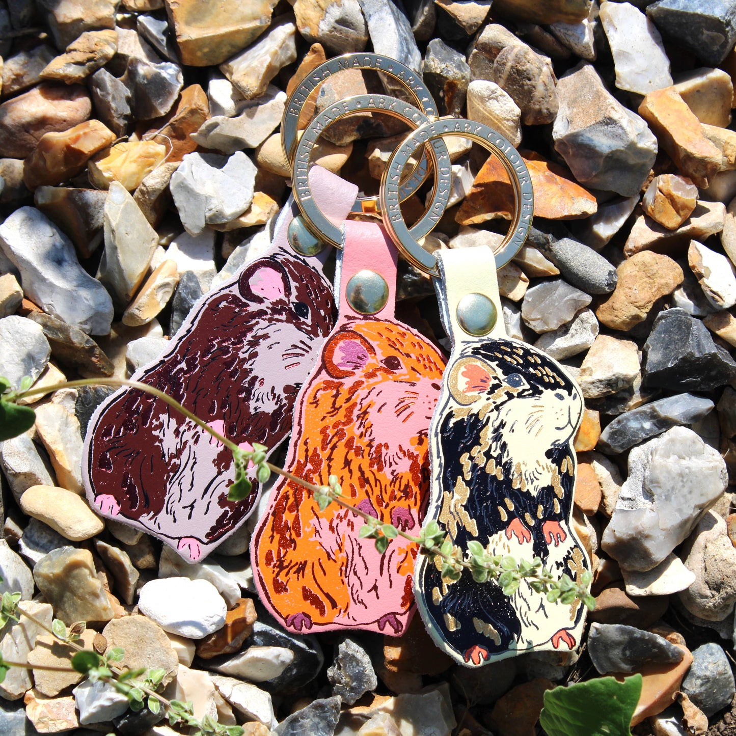 Ark | Guinea Pig Keyring | Pale Pink