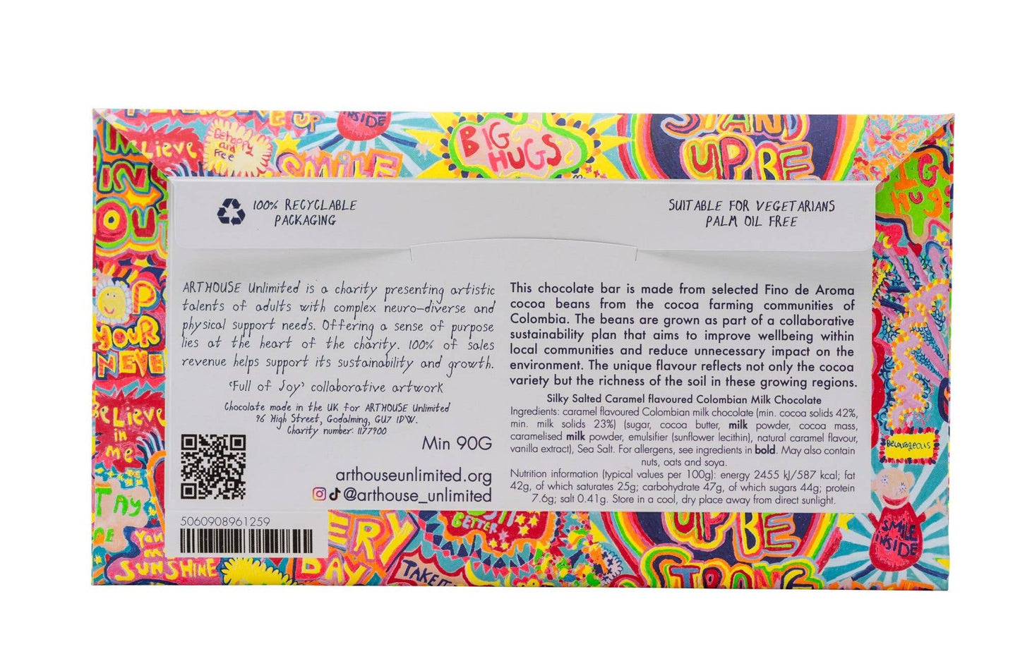 ARTHOUSE Unlimited | Full of Joy, Silky Milk Salted Caramel Chocolate Bar