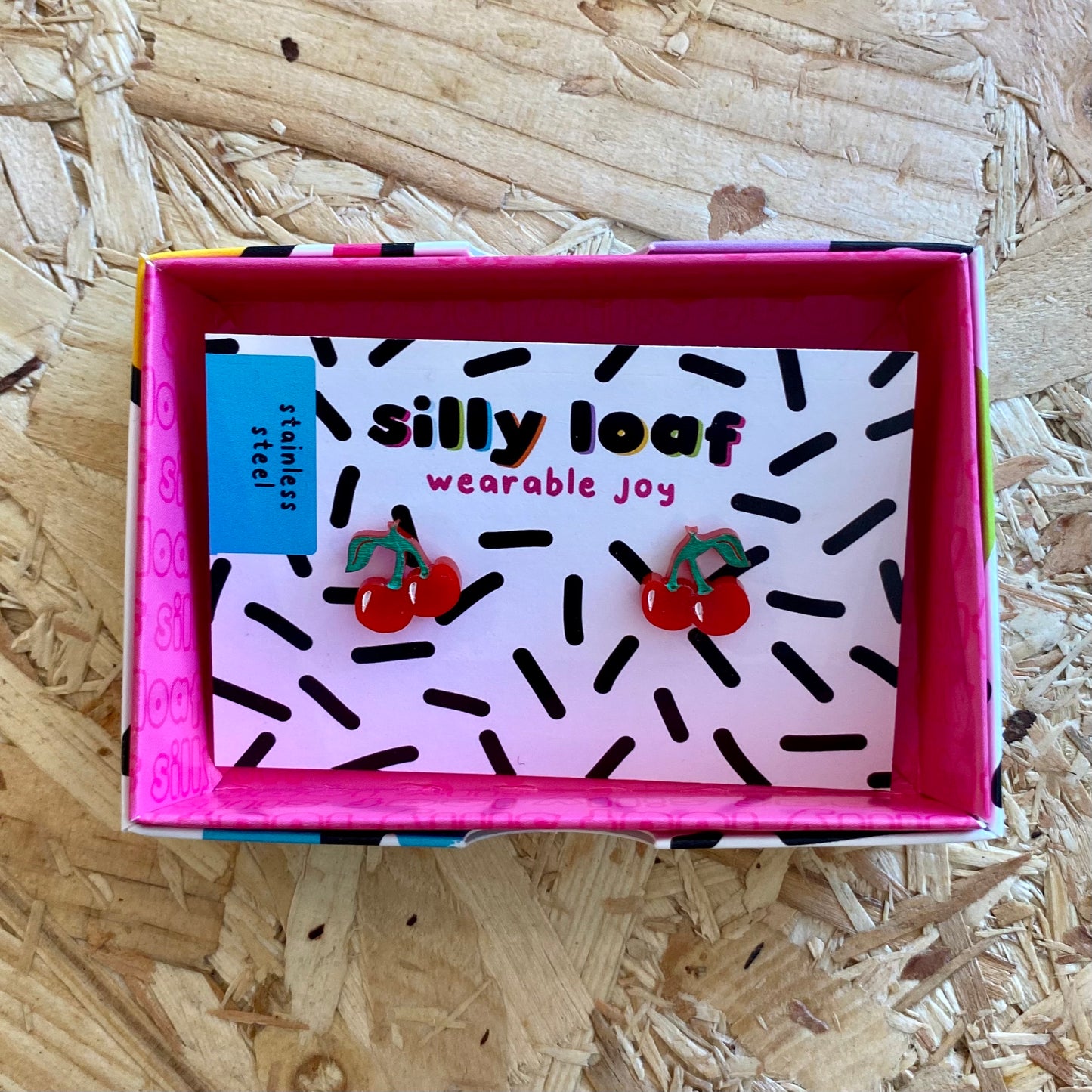 Silly Loaf | Cherry Stud Earrings