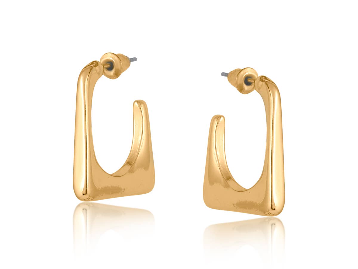 Big Metal London | Earrings | Hortense Organic Shape | Gold
