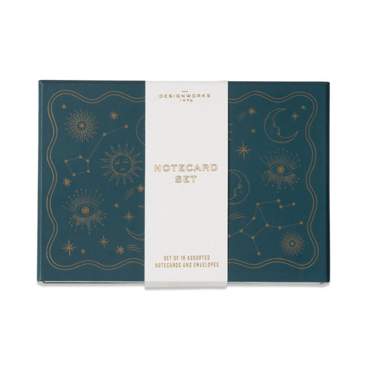 Designworks Collective | Celestial Notecards | Set of 16 Assorted