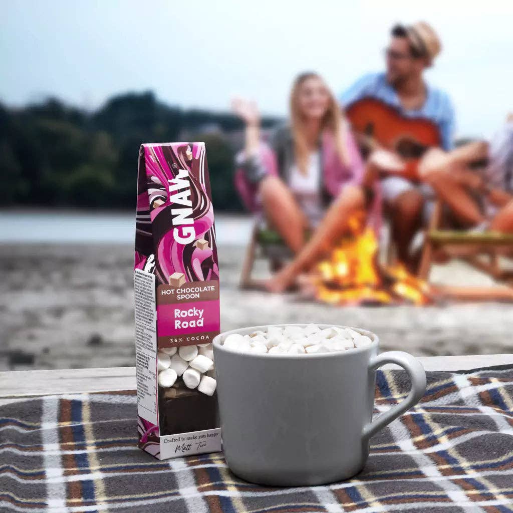 GNAW Chocolate | Hot Chocolate Spoon With Marshmallows | Rocky Road