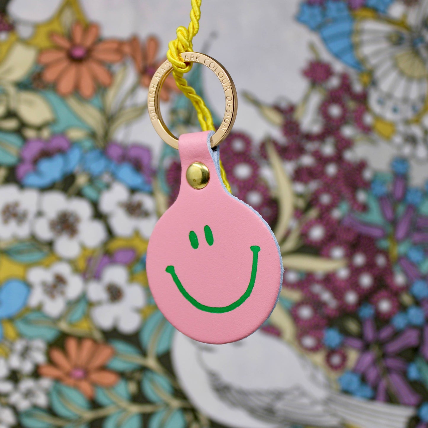 Ark | Feeling Lush Smilie Face Key Fob | Cornflower