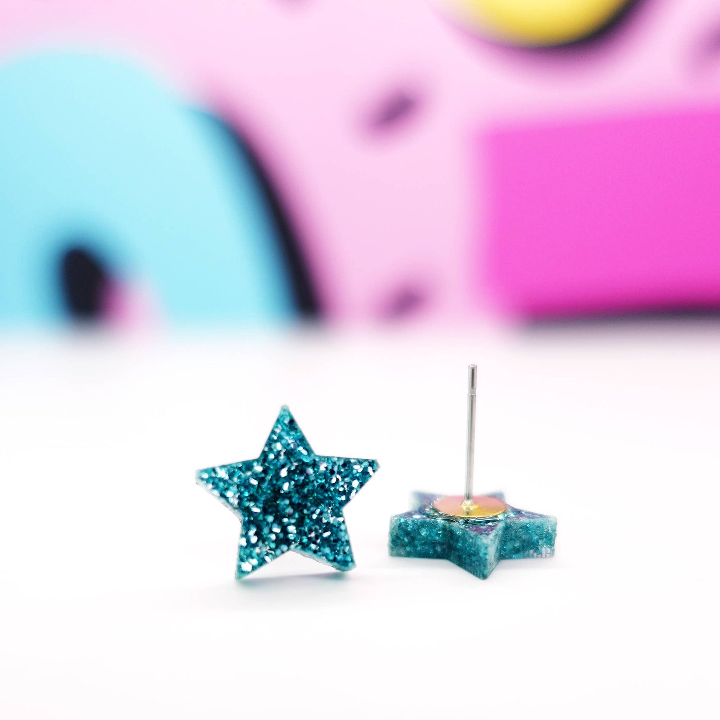 Silly Loaf | Stud Earrings | Star Teal