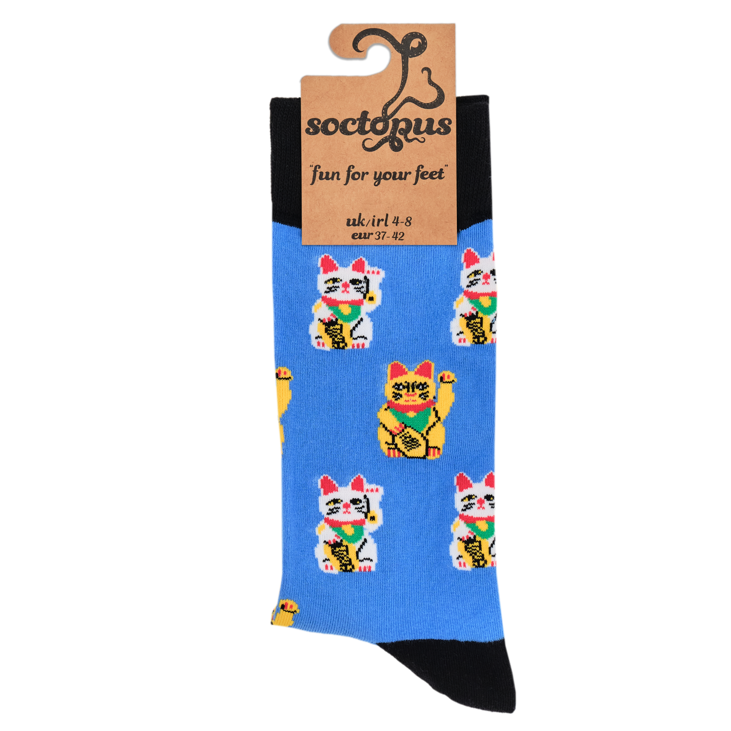 Socktopus | Lucky Cats | Blue | S UK 4-8