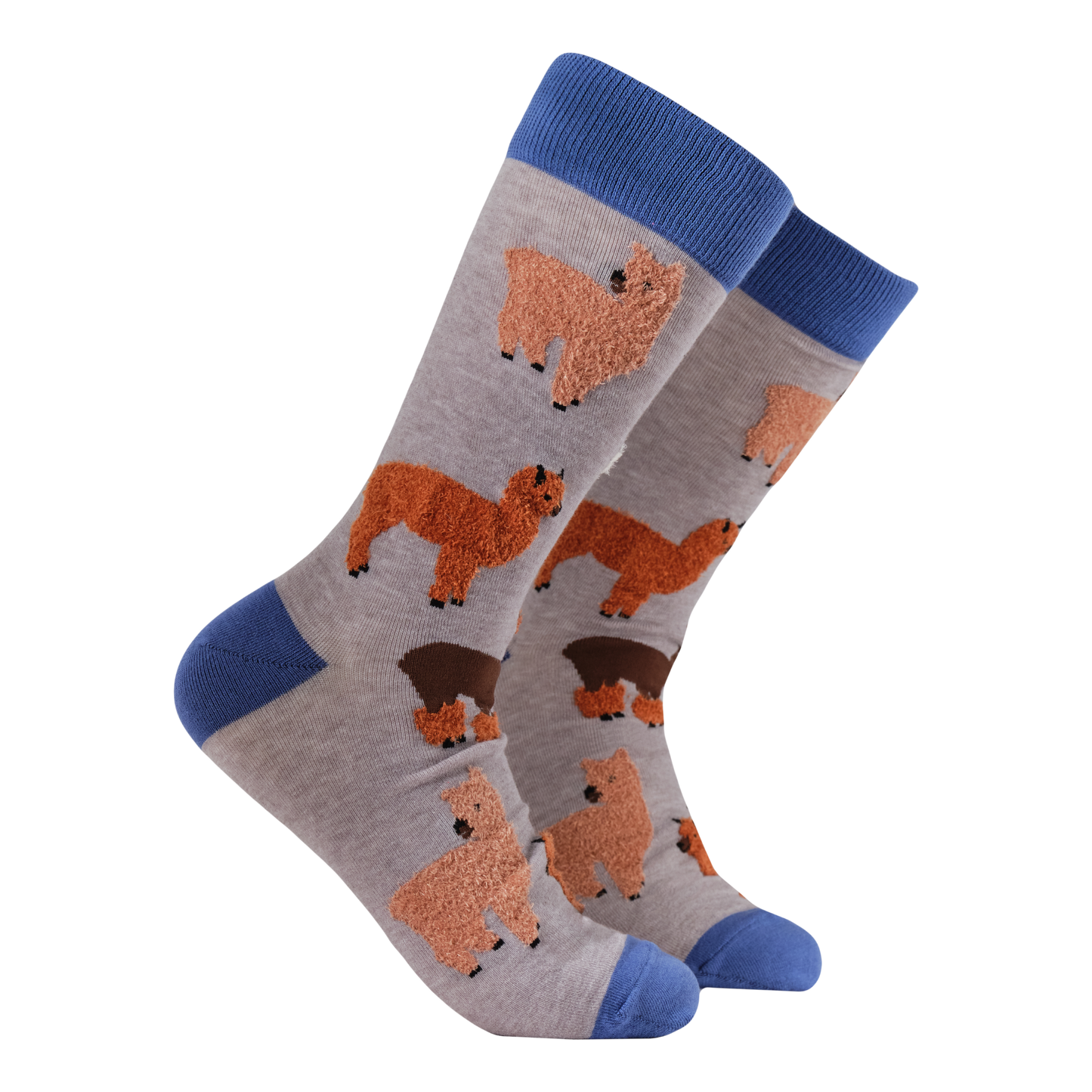Socktopus | Fluffy Alpaca Socks | Grey | L UK 9-12