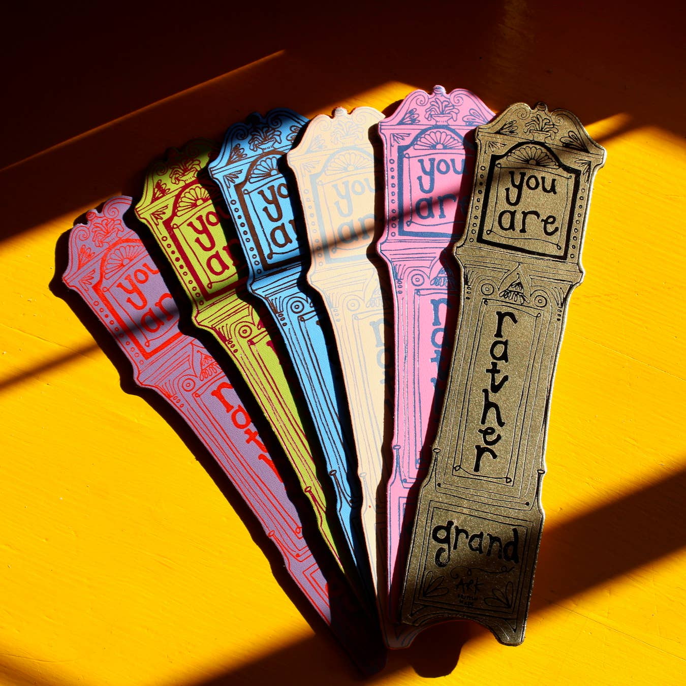 Ark | Grandfather Clock Bookmark | Hot Pink