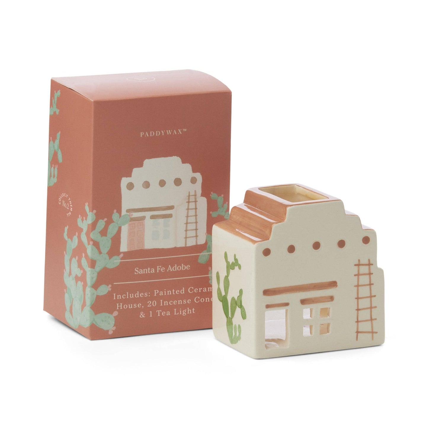 Paddywax | Incense & Tea Light Holder | Santa Fe Adobe Style