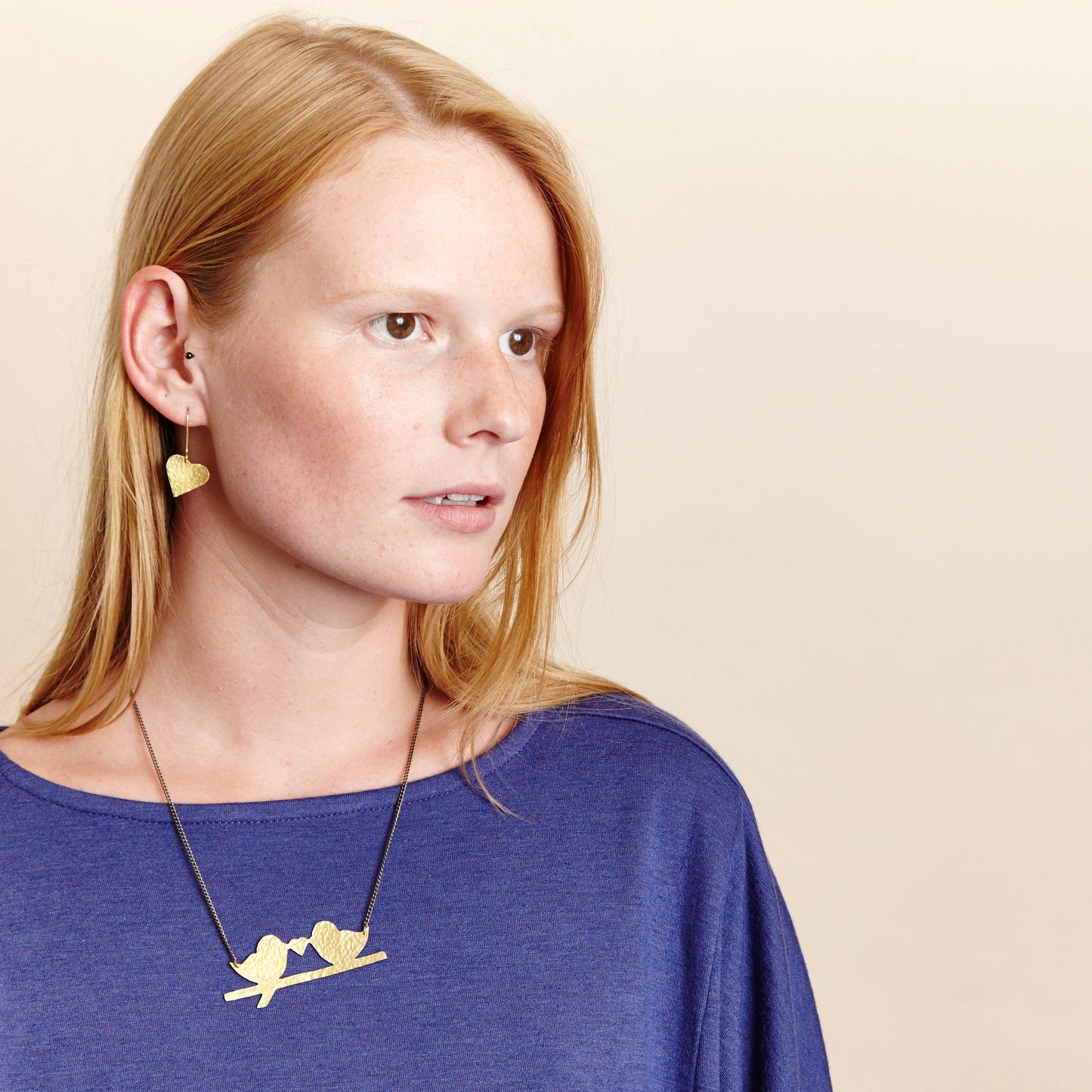 Just Trade | Hammered Heart Earrings