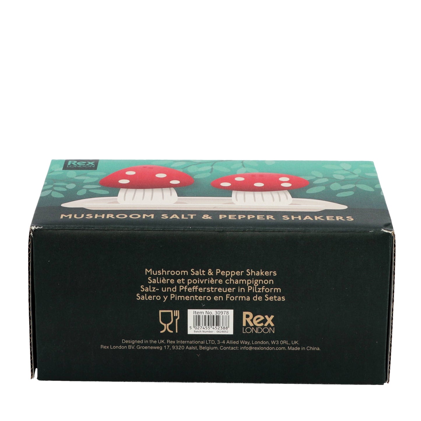 Rex | Ceramic salt and pepper shakers | Mushroom
