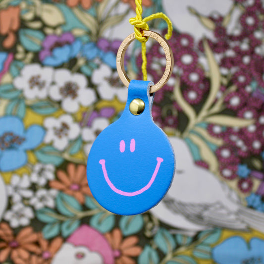 Ark | Feeling Lush Smilie Face Key Fob | Cornflower