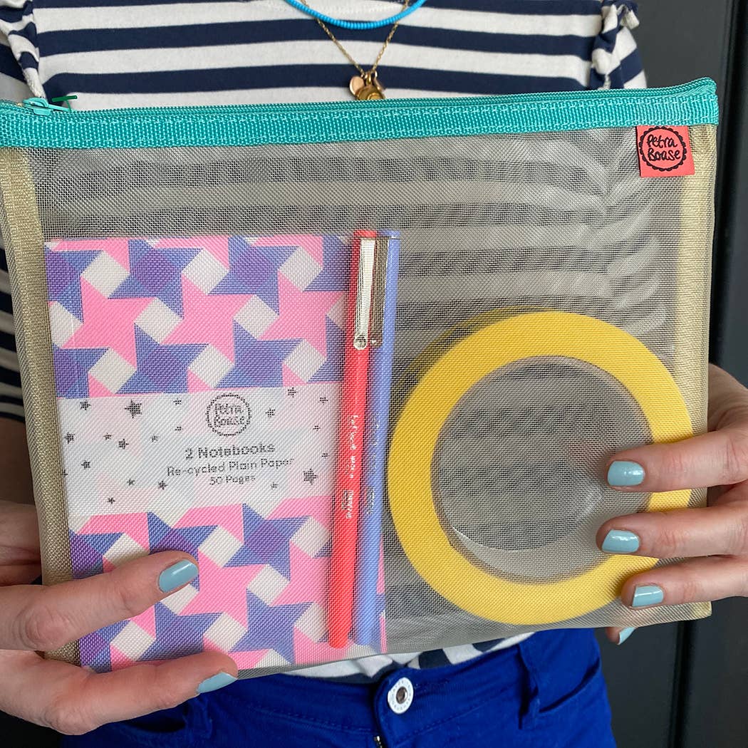 Petra Boase | Set of 2 Notebooks | Blue/Hot Pink Risograph Covers.