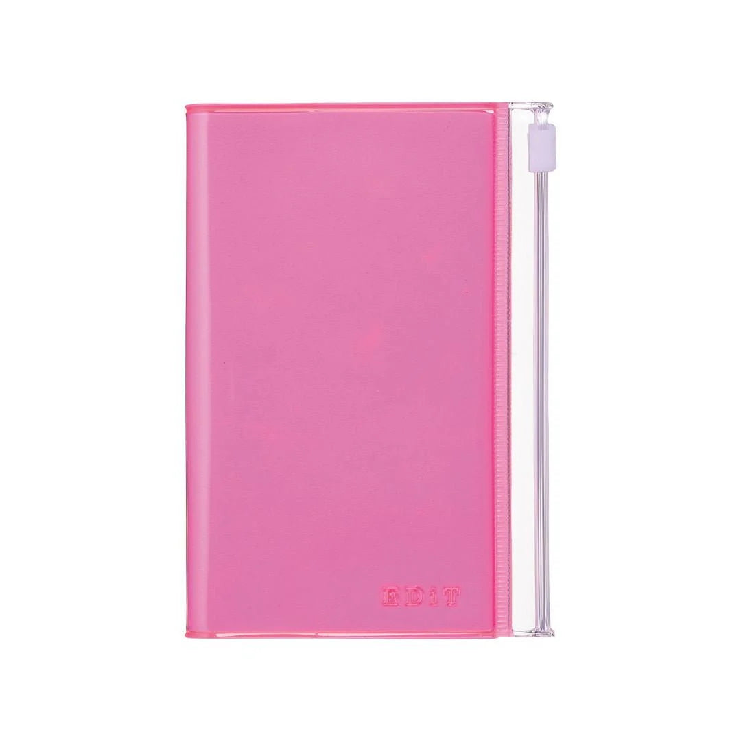 EDiT Grid Notebook B7 with PVC Cover | Neon Pink