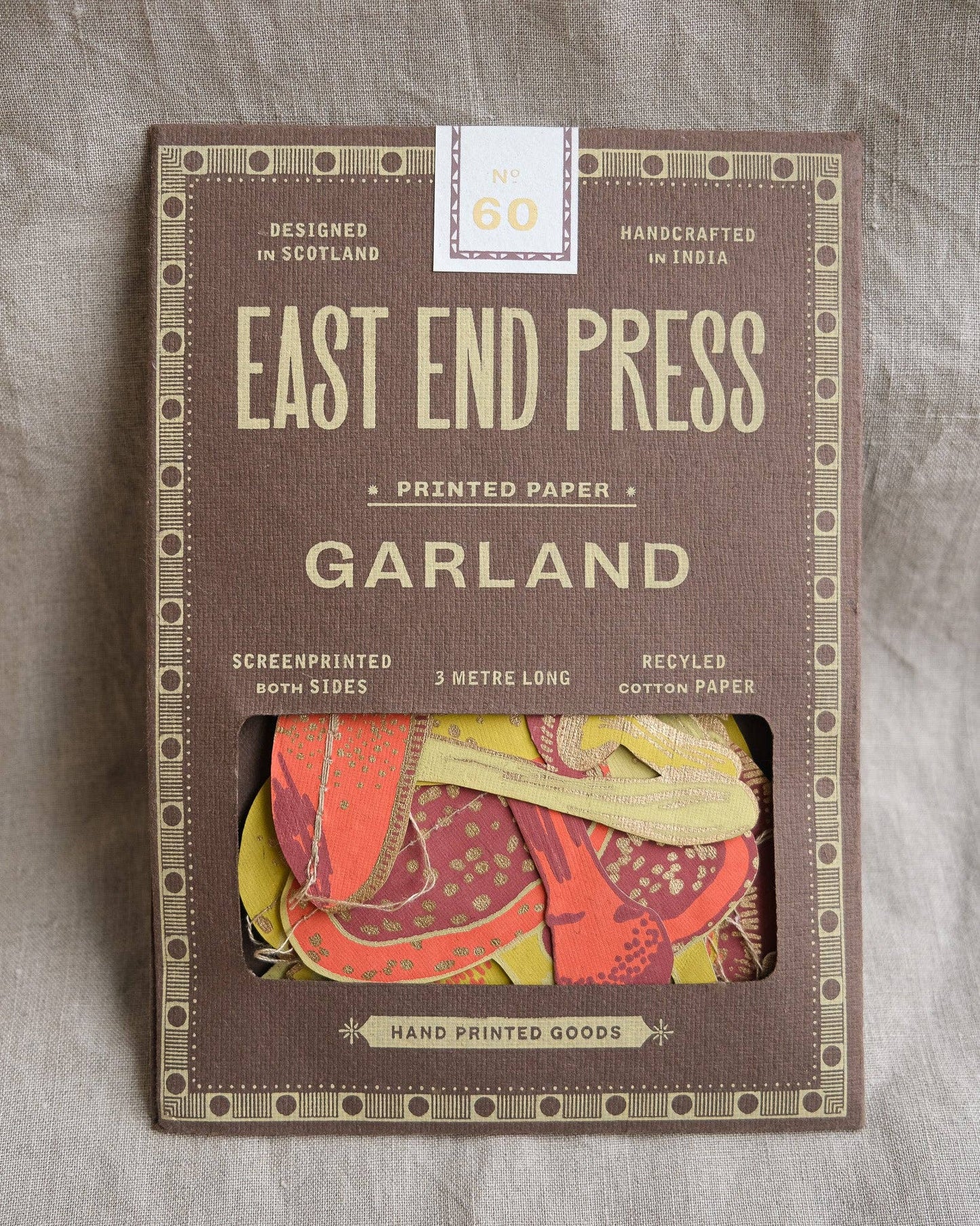 East End Press | Paper Sewn Garland | Mushroom