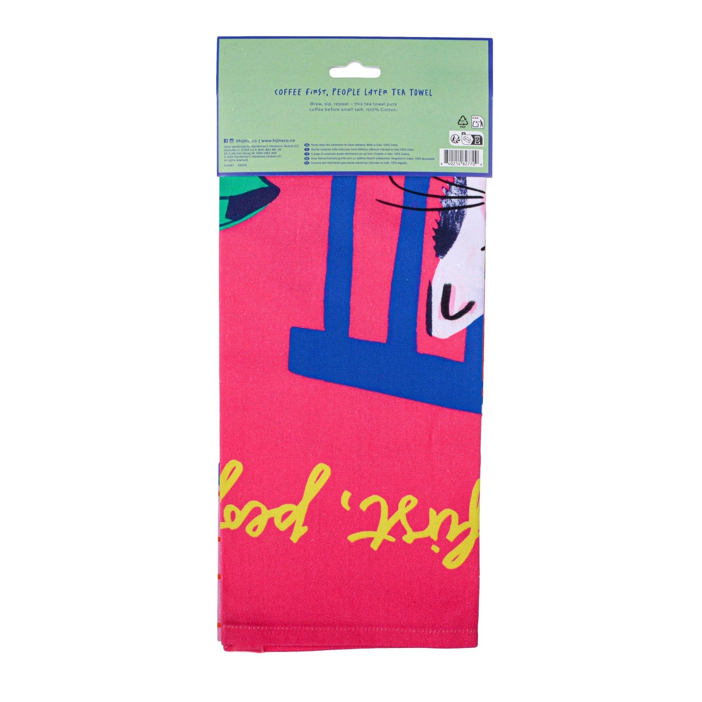 Designworks Collective | Hijinx Tea Towel | Coffee First People Later