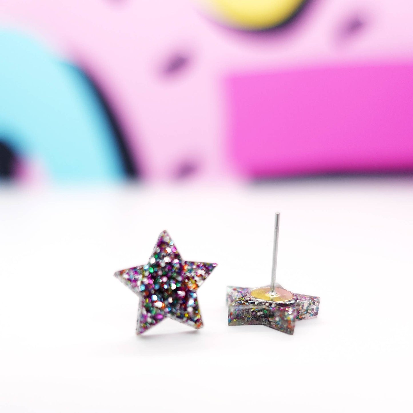 Silly Loaf | Stud Earrings | Star Rainbow