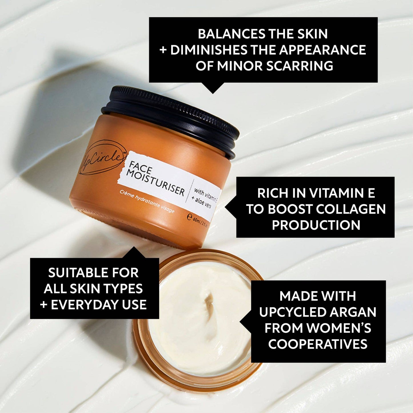 UpCircle | Eco Natural Face Moisturiser with Vitamin E