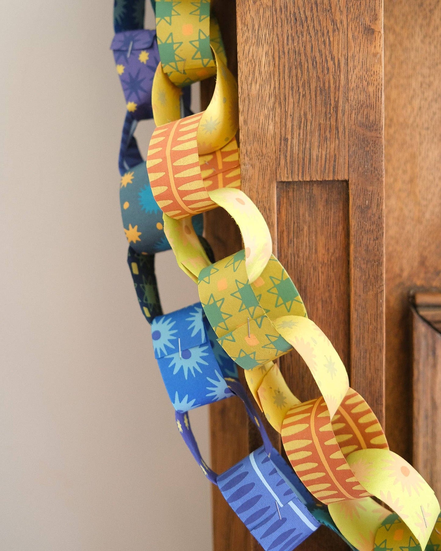 East End Press | Paper Chain Kit | Blue & Yellow
