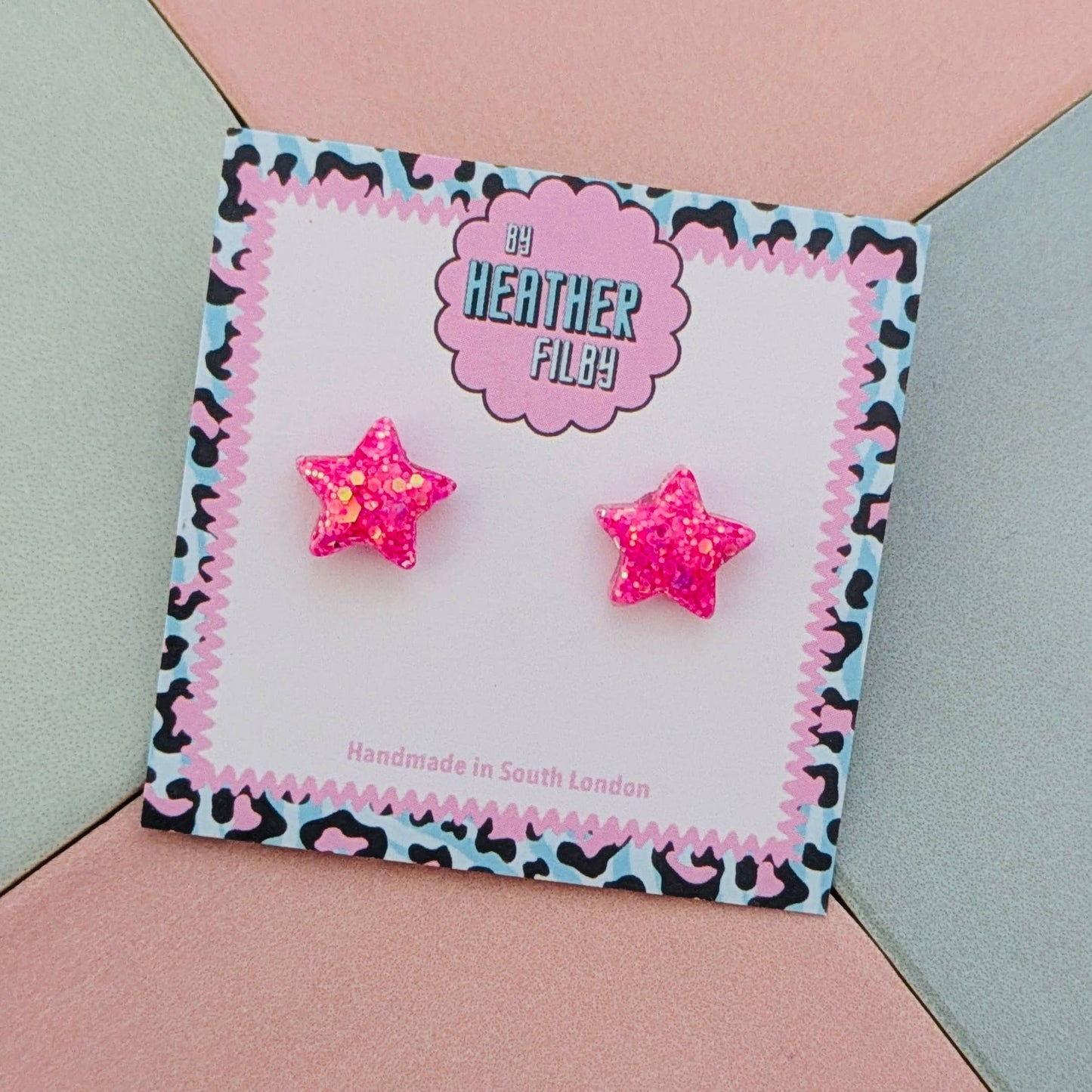 By Heather Filby | Glitter Stud Earrings | Star