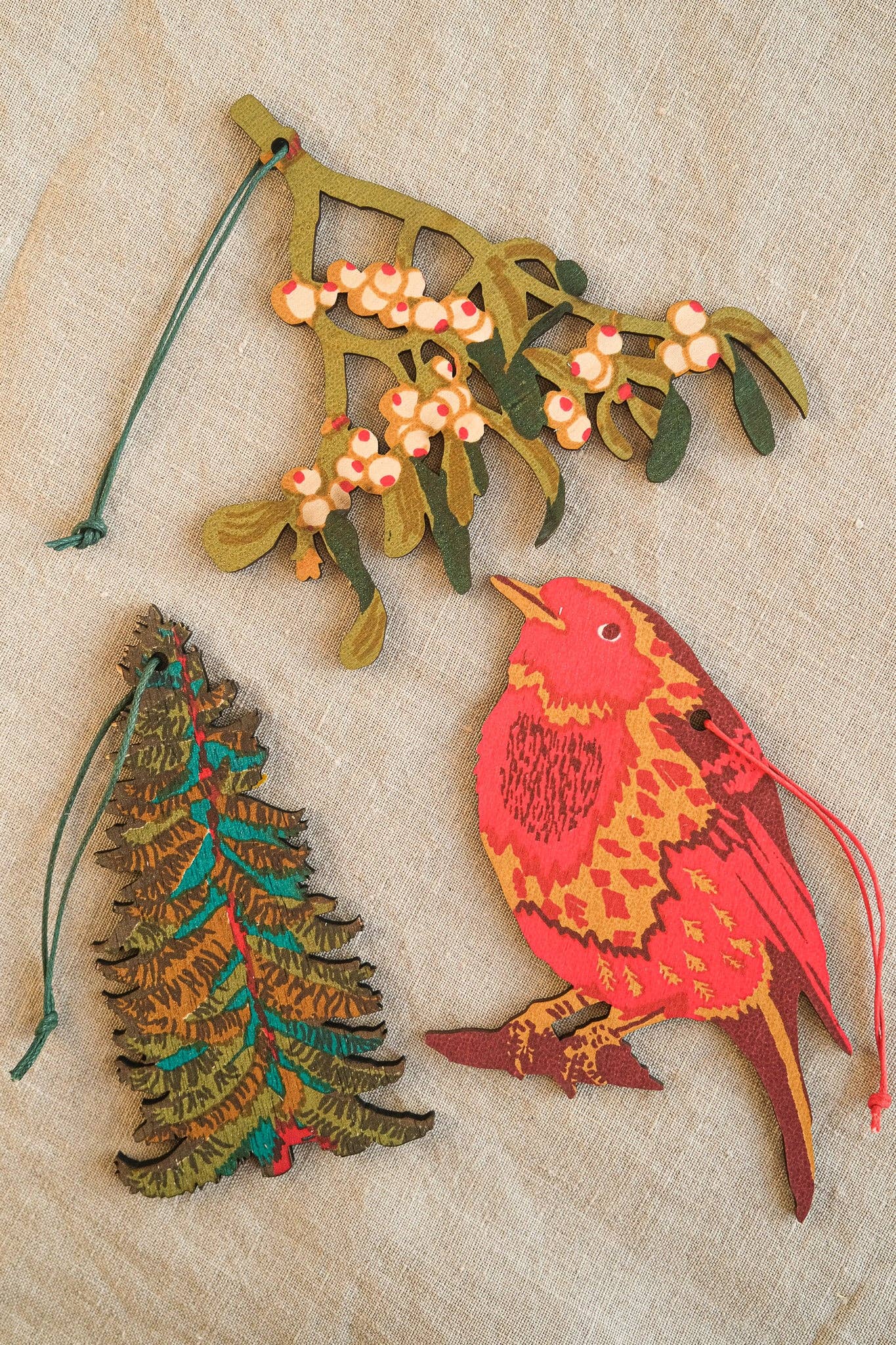 East End Press | Wooden Ornament | Mistletoe