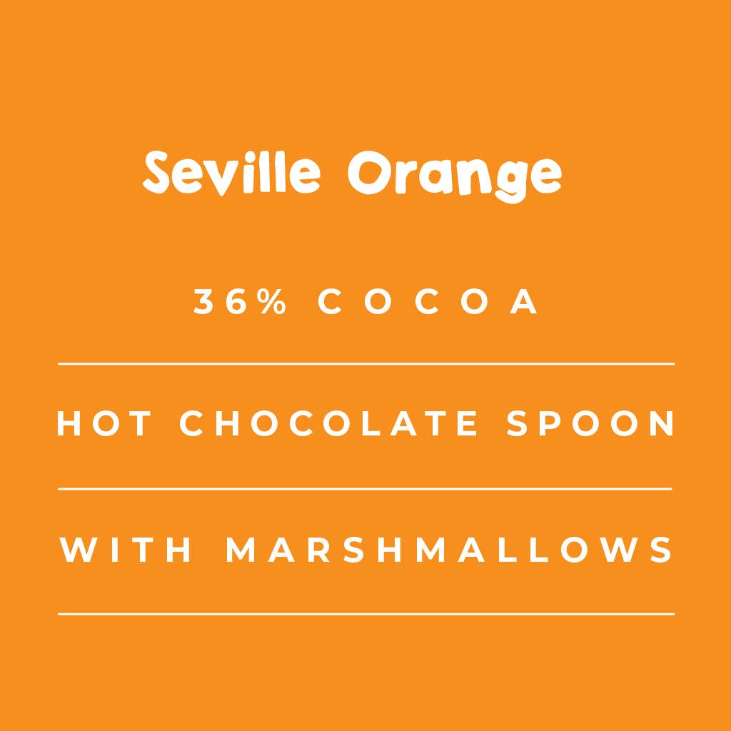 GNAW Chocolate | Hot Chocolate Spoon With Marshmallows | Seville Orange