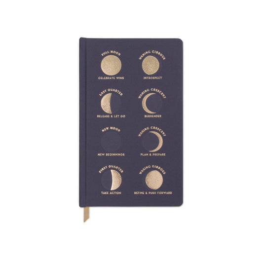 Designworks Collective | Designworks Ink Bookcloth Journal | Navy - Moon Phases