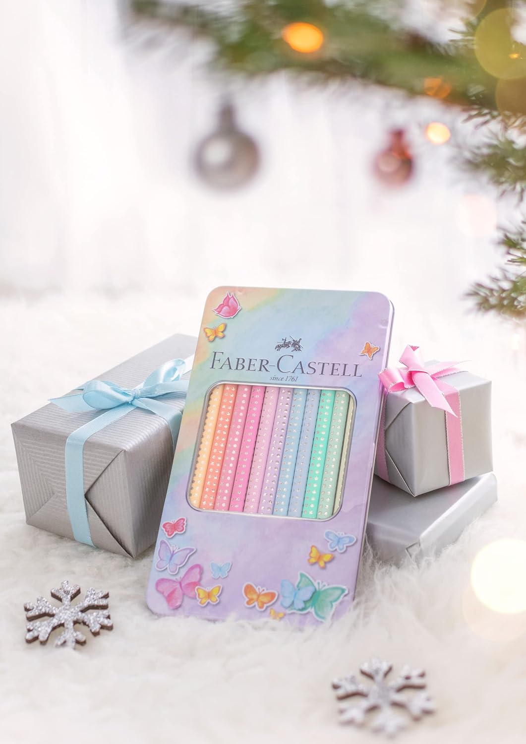 Faber-Castell | Pastel Pencils Sparkle Tin | Pack of 12