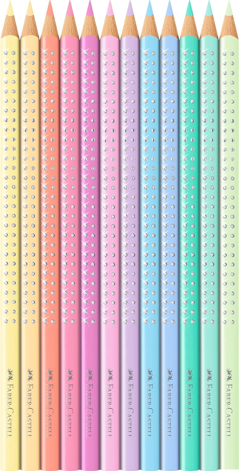 Faber-Castell | Pastel Pencils Sparkle Tin | Pack of 12
