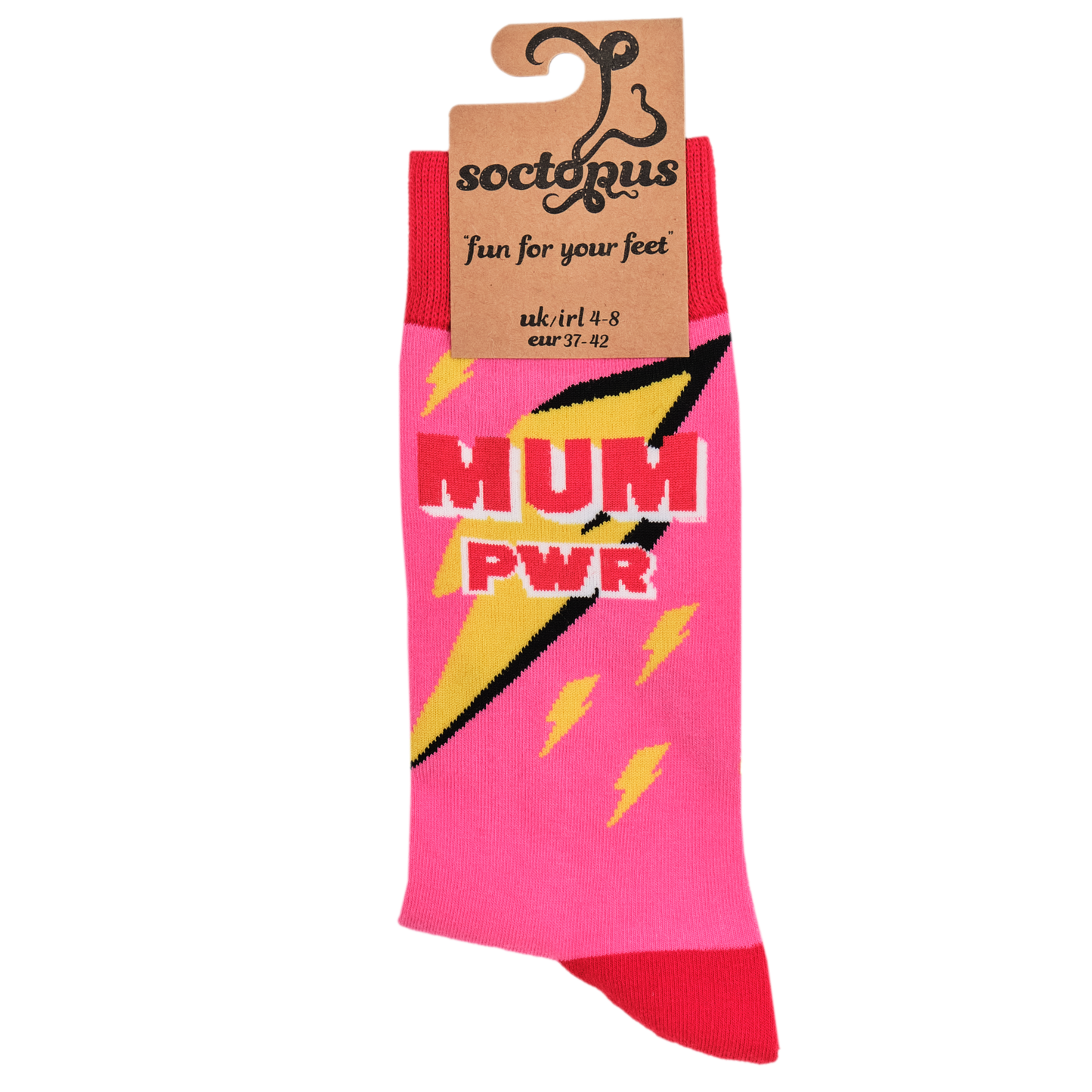 Socktopus | Mum Power | Pink | S UK 4-8