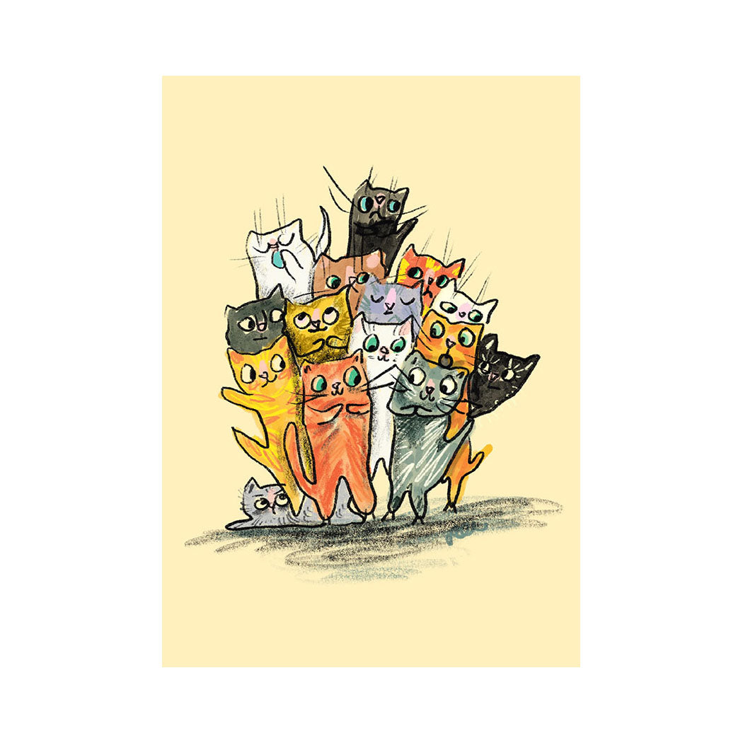 Jo Overend | A4 Print | Cats