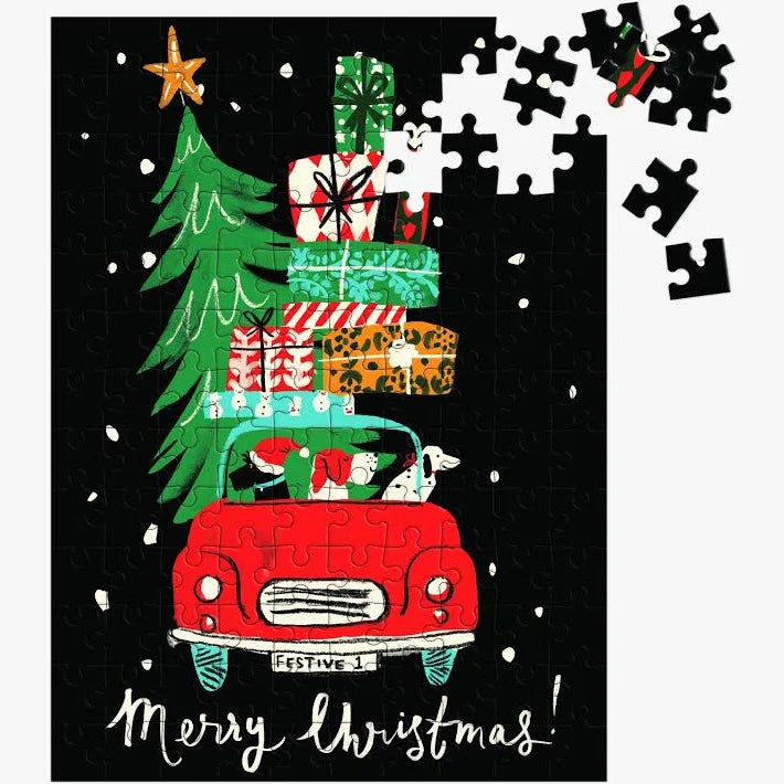 130 Piece Puzzle Decoration | Christmas Car