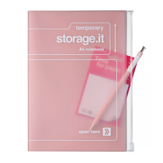 Mark's Inc. | Storage.it A5 Dot Grid & Line Notebook | Pink