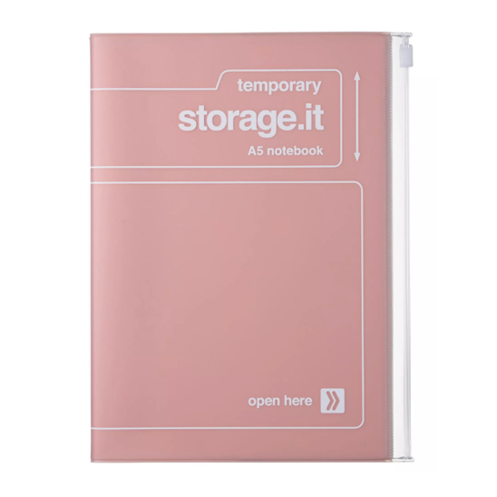 Mark's Inc. | Storage.it A5 Dot Grid & Line Notebook | Pink