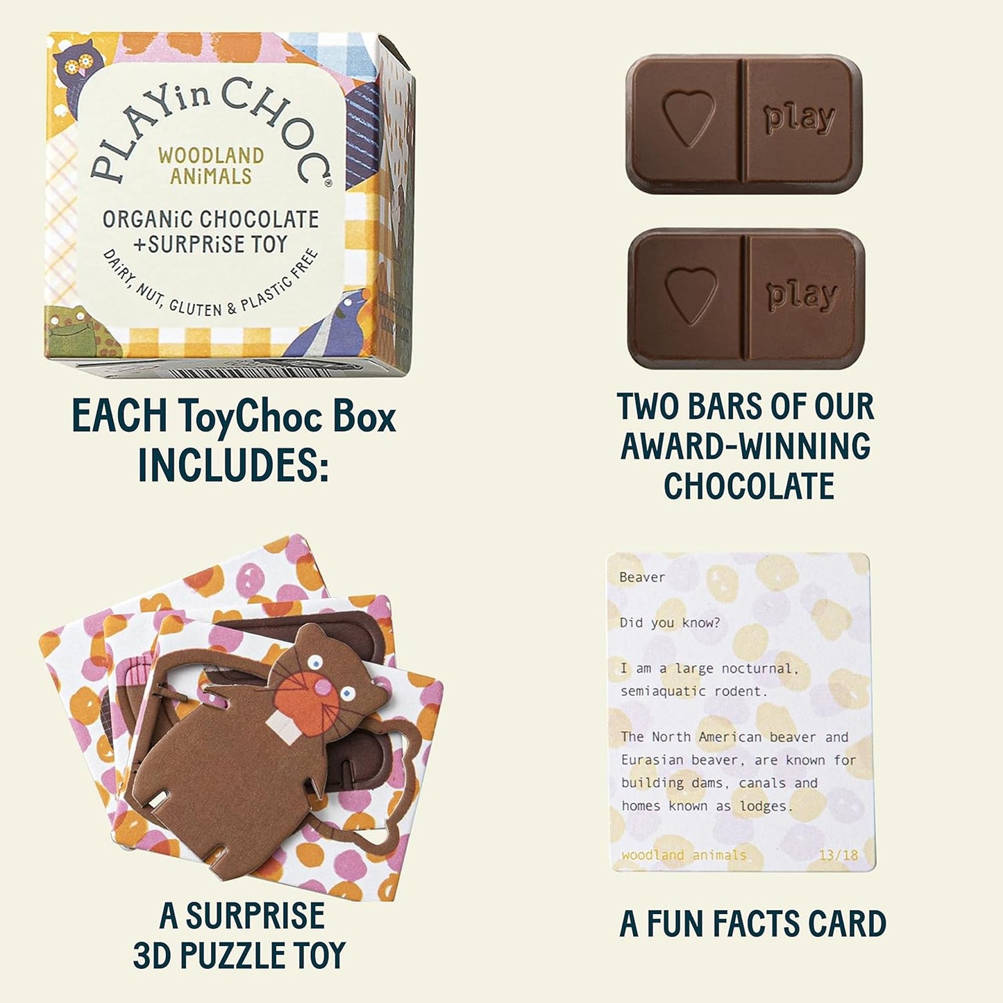 PLAYin CHOC | Organic Chocolate + Surprise Toy