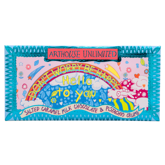 ARTHOUSE Unlimited | Joy Sized: Be Happy, Salted Caramel Milk Chocolate & Pistachio Crumb