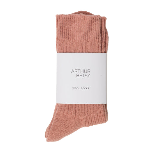 Arthur Betsy | Luxury Alpaca Blend Socks | Muted Rose Pink