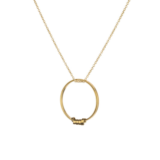 Just Trade | Brass Ribbon Single Hoop Pendant