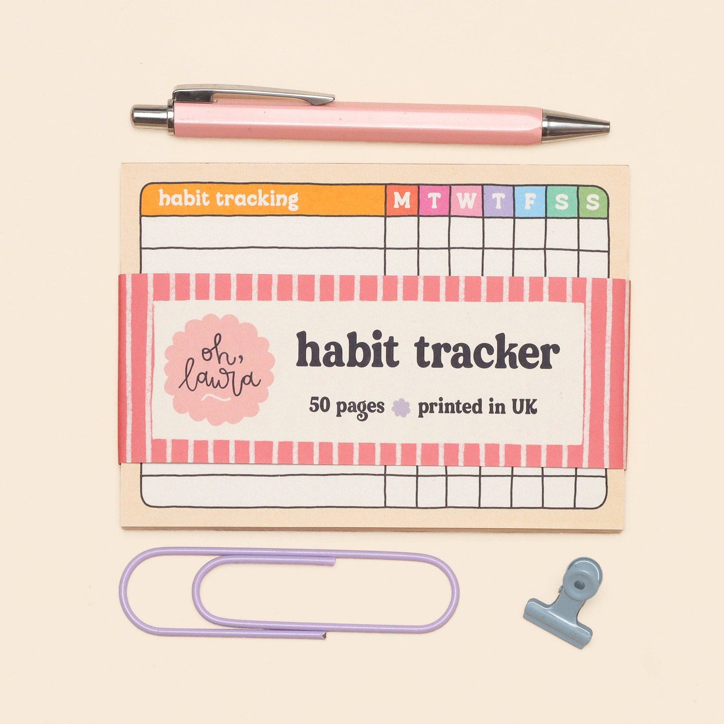 Oh, Laura | A6 Habit Tracker Notepad