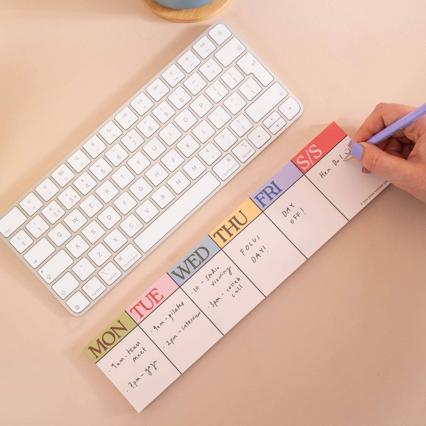 Good Tuesday | Keyboard Weekly Planner Pad | Scandi
