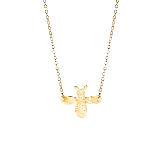 Just Trade | Hammered Bee Necklace Small