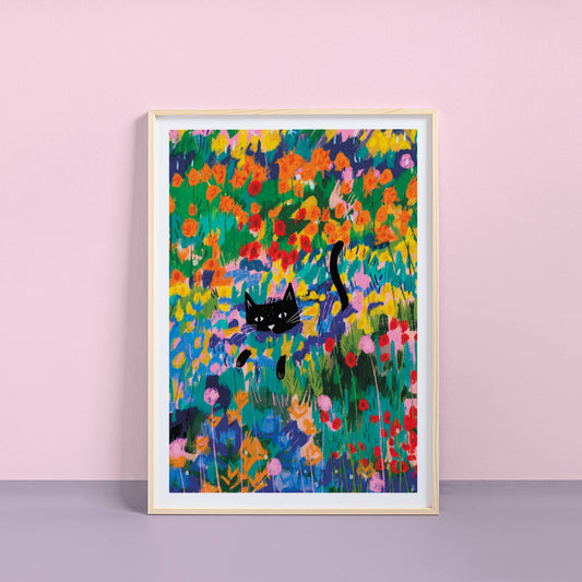 Niaski | A4 Print | The Cat in the Garden at Arles