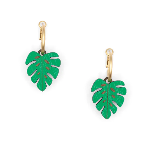 Materia Rica | Monstera Hoop Earrings