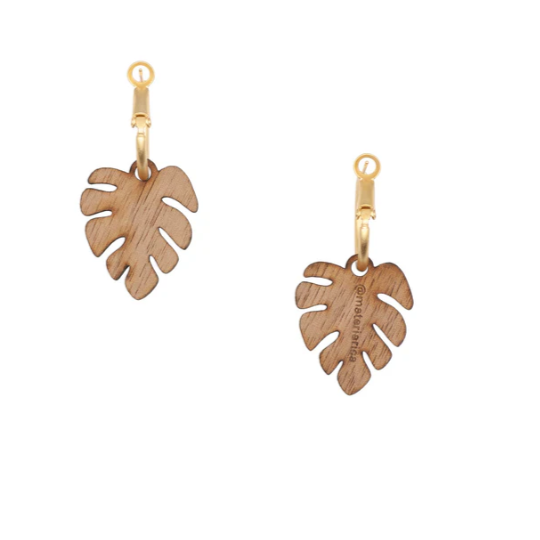 Materia Rica | Monstera Hoop Earrings